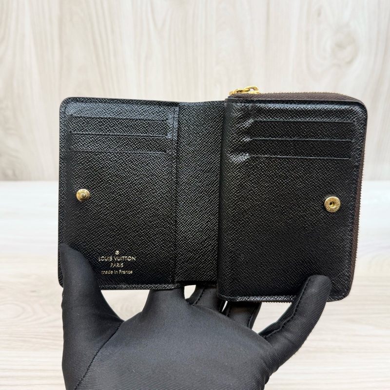 LV 原花雙色Lou ㄇ拉零錢短夾M81461-14