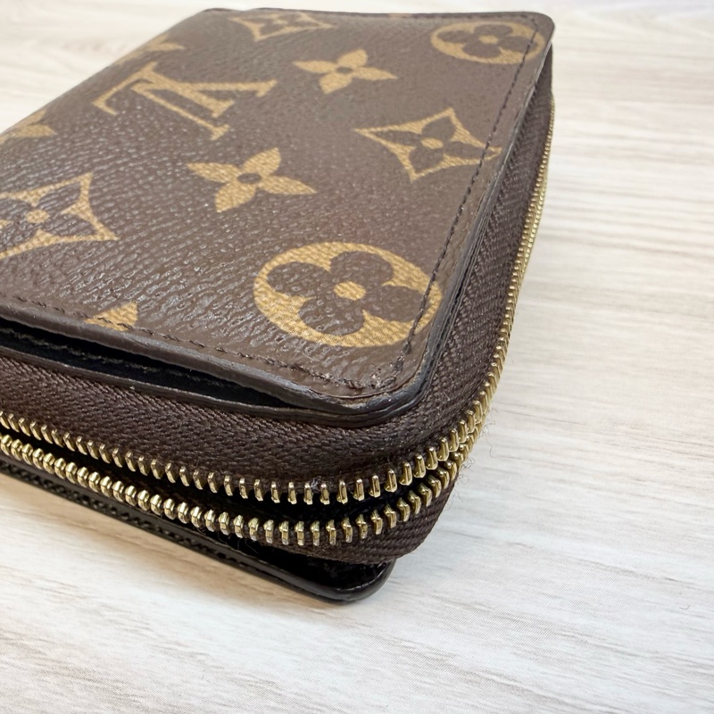 LV 原花雙色Lou ㄇ拉零錢短夾M81461-16