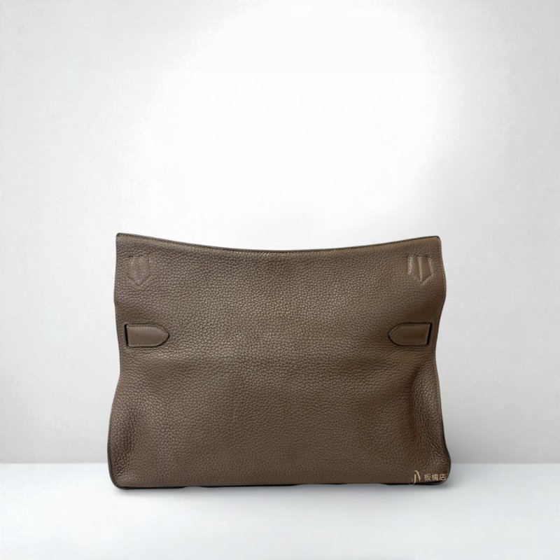 JS0178-HERMES深咖啡色銀釦TOGO皮JYPSIERE 37-3