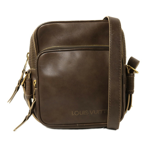 LOUIS VUITTON Bequia皮革Trotter GM金扣肩背袋