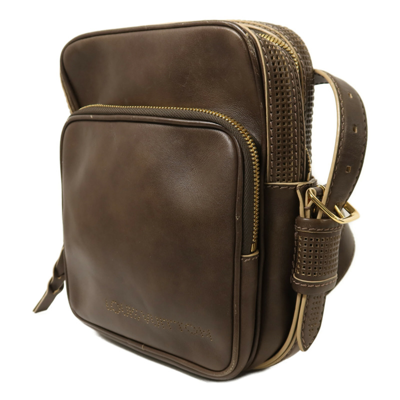 LOUIS VUITTON Bequia皮革Trotter GM金扣肩背袋-2