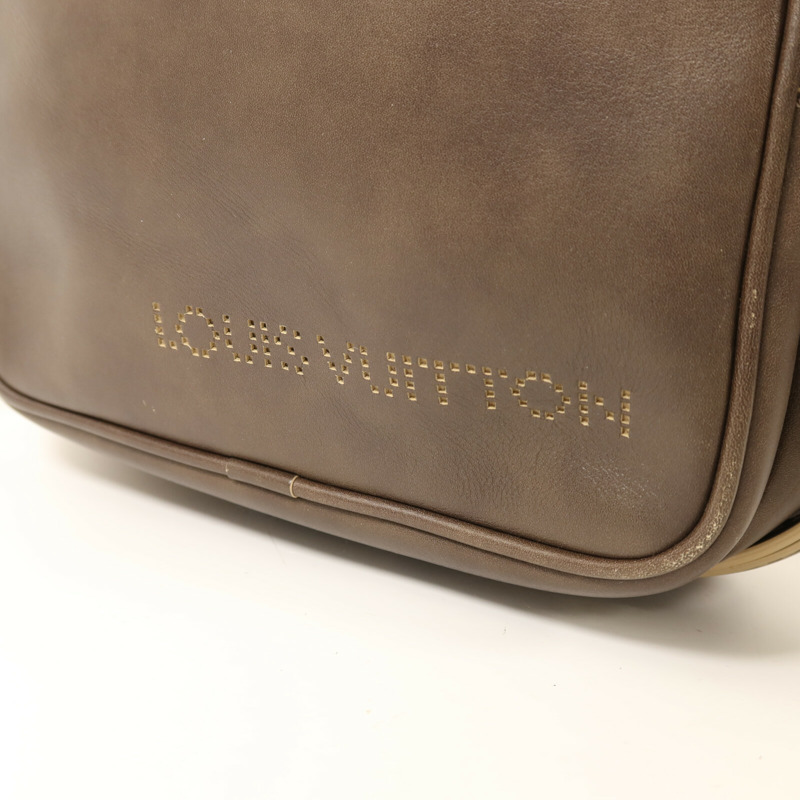 LOUIS VUITTON Bequia皮革Trotter GM金扣肩背袋-8