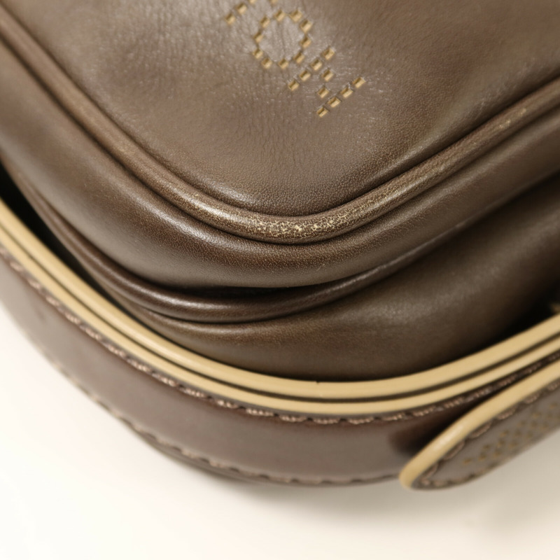 LOUIS VUITTON Bequia皮革Trotter GM金扣肩背袋-11
