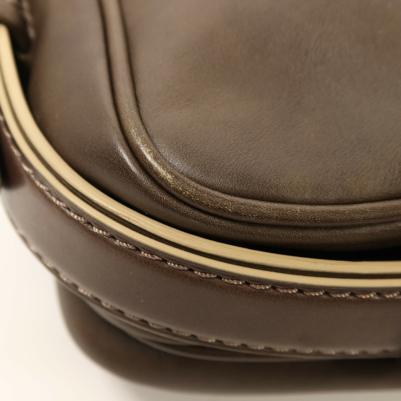 LOUIS VUITTON Bequia皮革Trotter GM金扣肩背袋-12