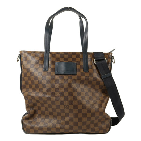 LOUIS VUITTON Damier Herald銀扣手挽肩背兩用袋