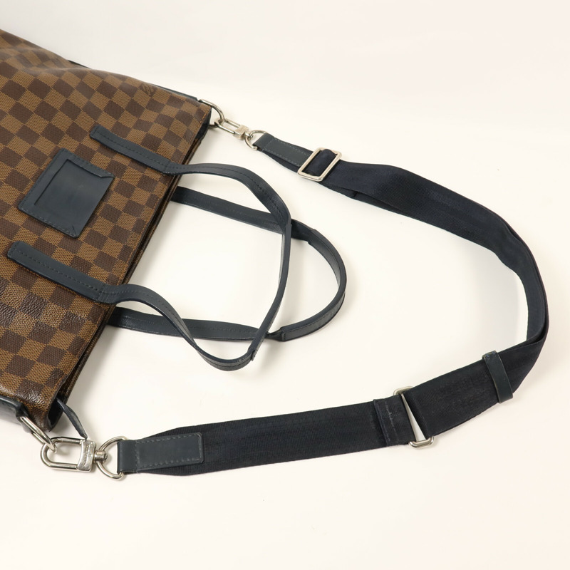 LOUIS VUITTON Damier Herald銀扣手挽肩背兩用袋-7