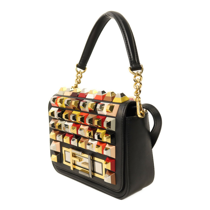 FENDI 牛皮皮革3 Baguette Squared鏈帶手挽肩背兩用袋-2