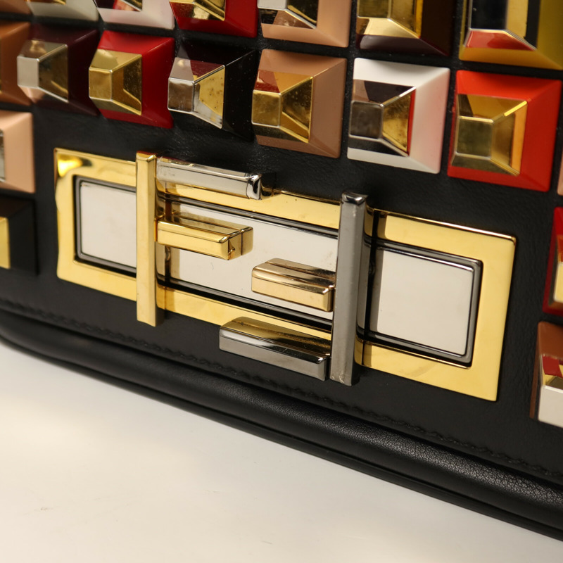 FENDI 牛皮皮革3 Baguette Squared鏈帶手挽肩背兩用袋-10