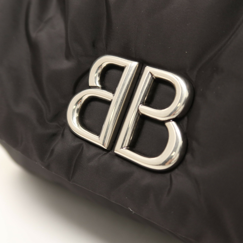 BALENCIAGA 尼龍Monaco Chain Bag銀扣鏈帶肩背袋-9