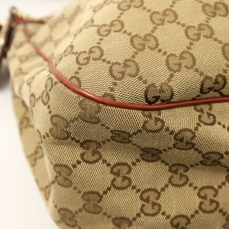 GUCCI 帆布Shoulder Bag金扣肩背袋-10
