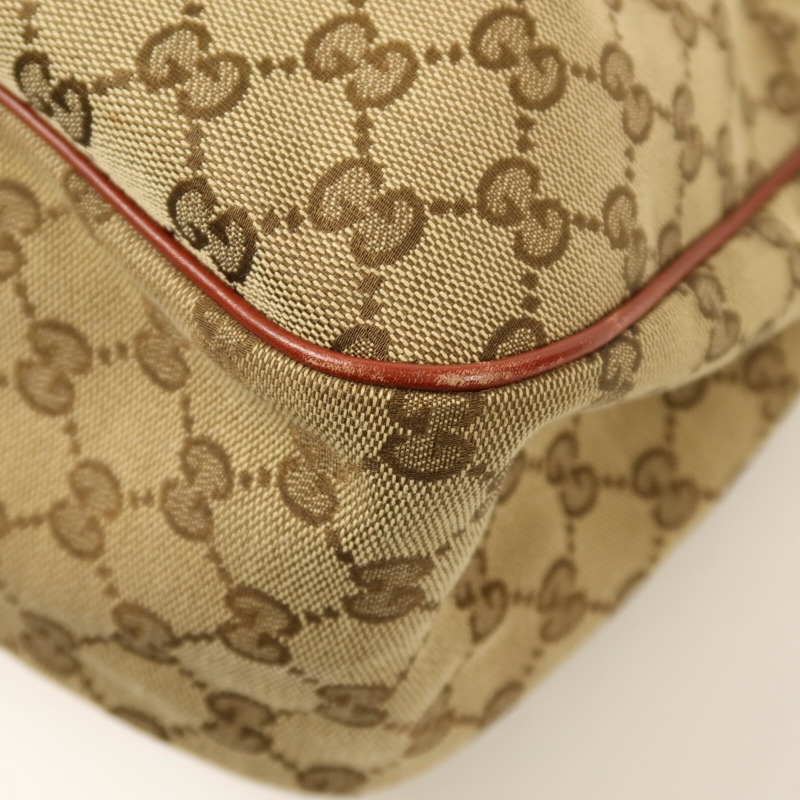 GUCCI 帆布Shoulder Bag金扣肩背袋-11
