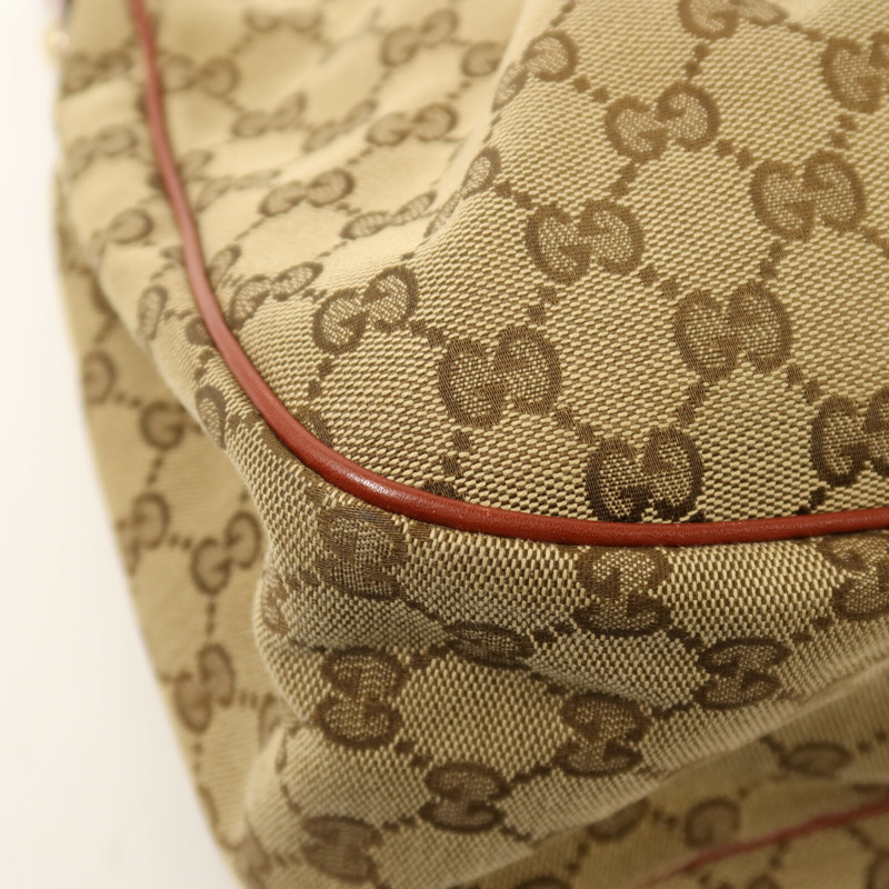 GUCCI 帆布Shoulder Bag金扣肩背袋-12