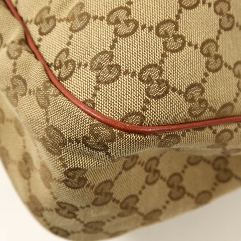 GUCCI 帆布Shoulder Bag金扣肩背袋-13