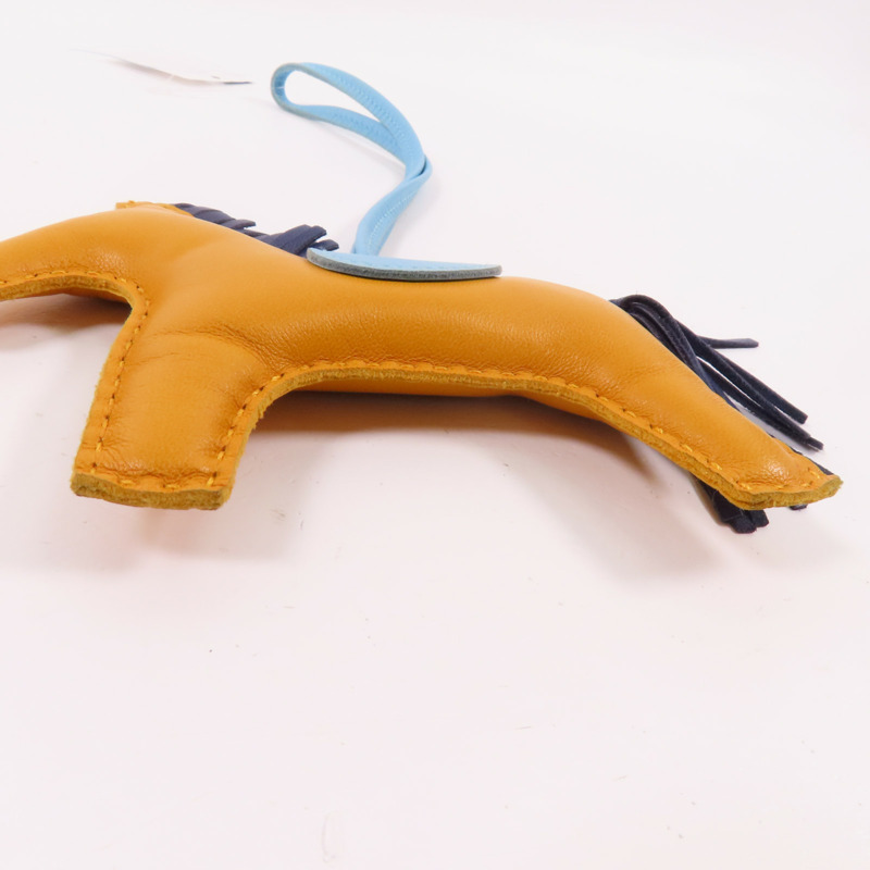 HERMES Milo皮革Rodeo MM Charm掛飾Jaune D'or-6