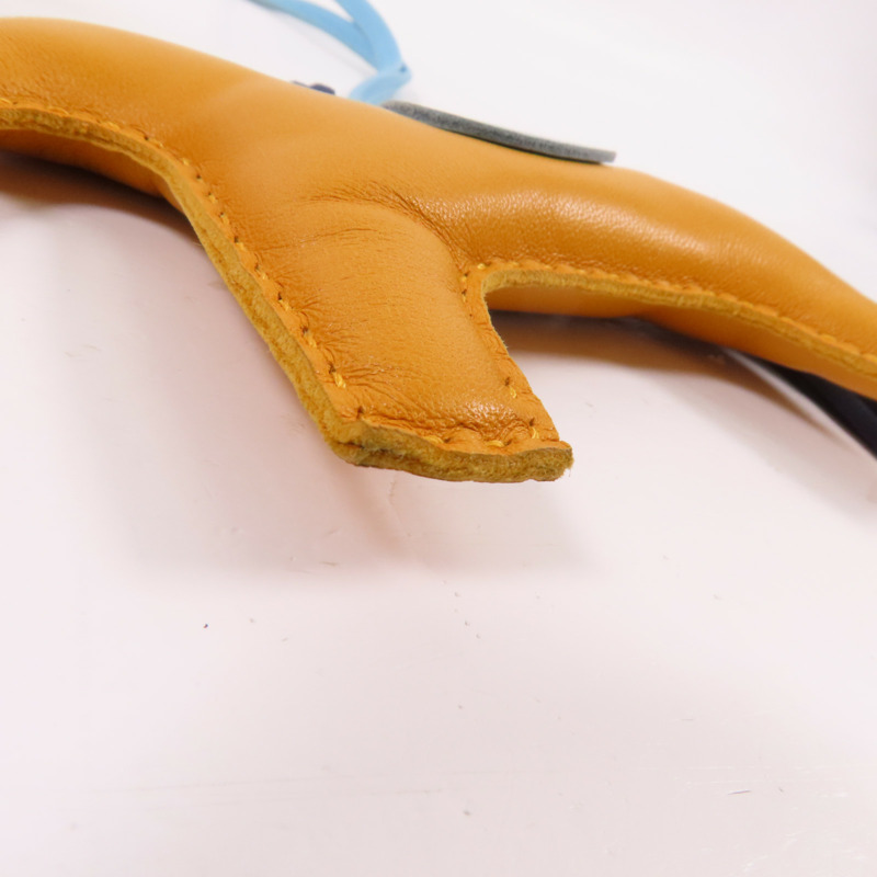 HERMES Milo皮革Rodeo MM Charm掛飾Jaune D'or-7