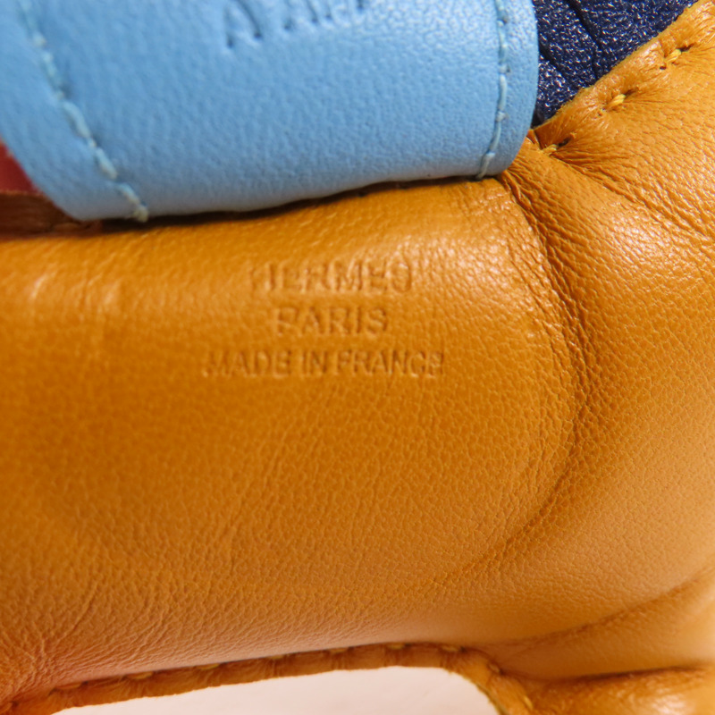 HERMES Milo皮革Rodeo MM Charm掛飾Jaune D'or-11