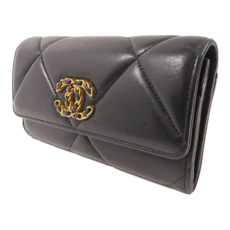 CHANEL 羊皮皮革Long Wallet金扣長錢包-2