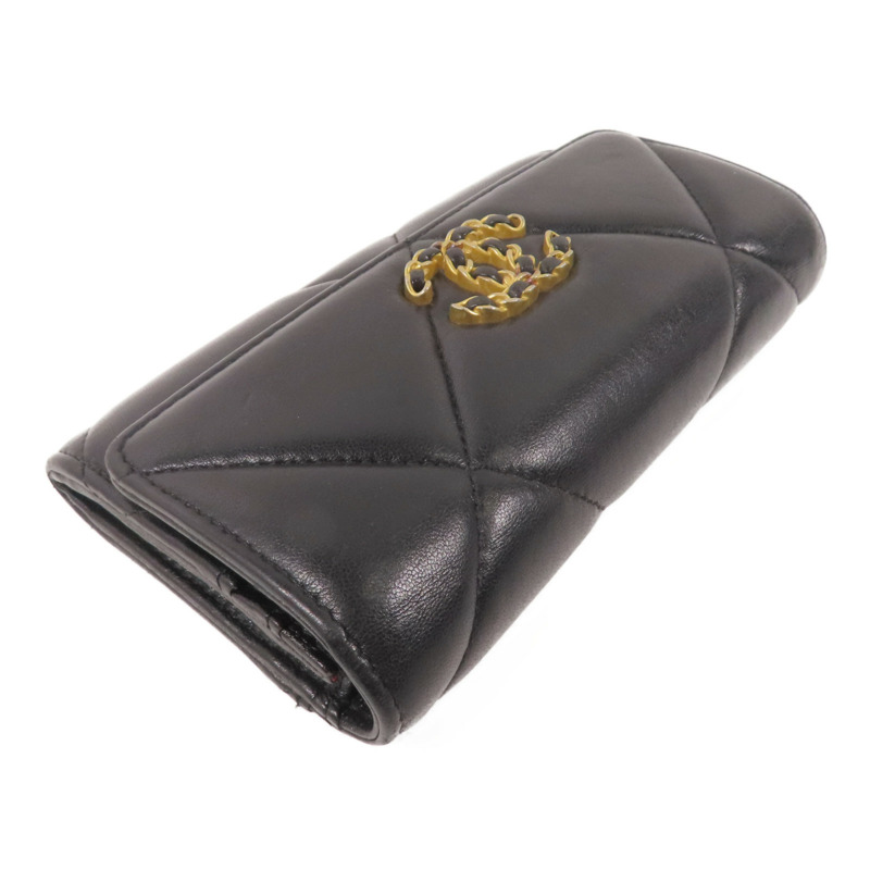 CHANEL 羊皮皮革Long Wallet金扣長錢包-4