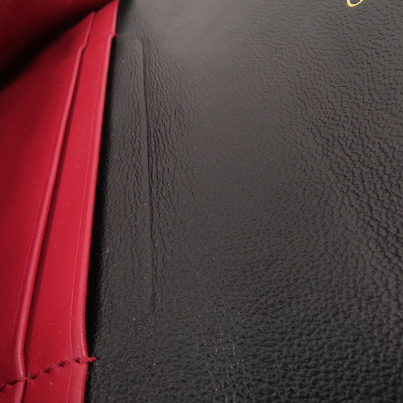 CHANEL 羊皮皮革Long Wallet金扣長錢包-14