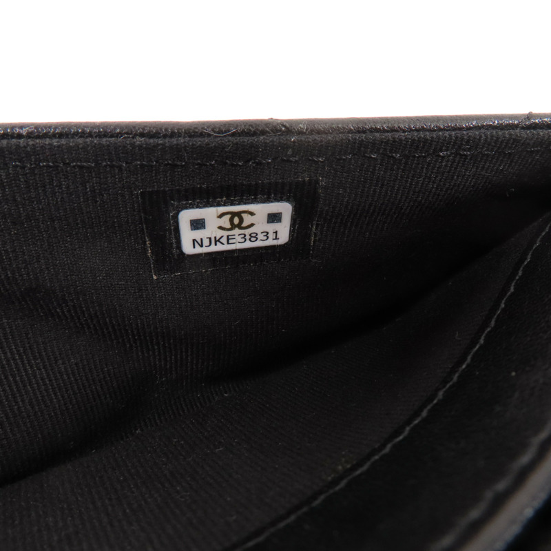 CHANEL 羊皮皮革Long Wallet金扣長錢包-15