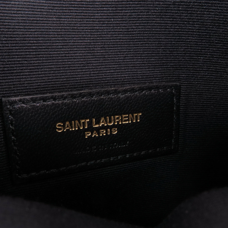 SAINT LAURENT 牛皮皮革Pouch金扣手拿包-11