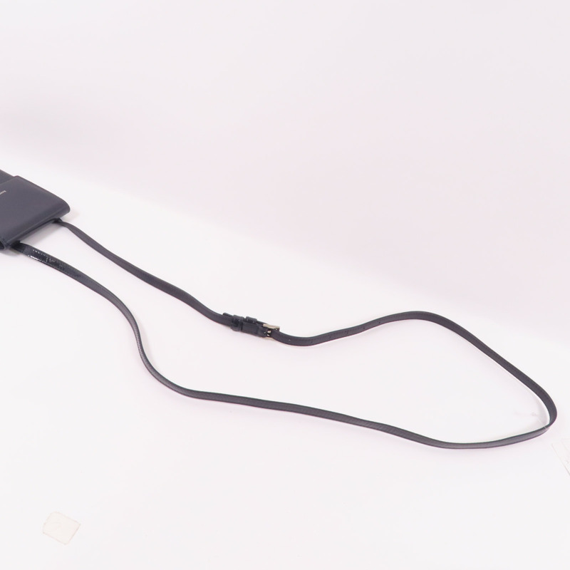 SAINT LAURENT 漆皮皮革Phone Pouch銀扣肩背袋-4