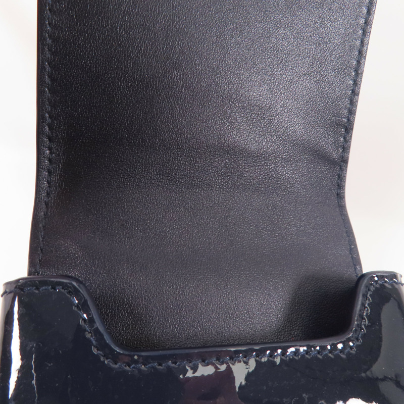 SAINT LAURENT 漆皮皮革Phone Pouch銀扣肩背袋-11