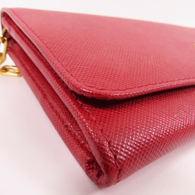 PRADA Saffiano皮革Wallet On Chain金扣鏈帶肩背袋-6