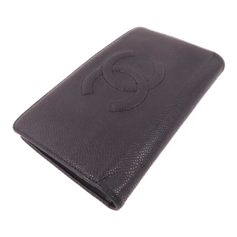 CHANEL 牛皮皮革Long Wallet銀扣長錢包-4