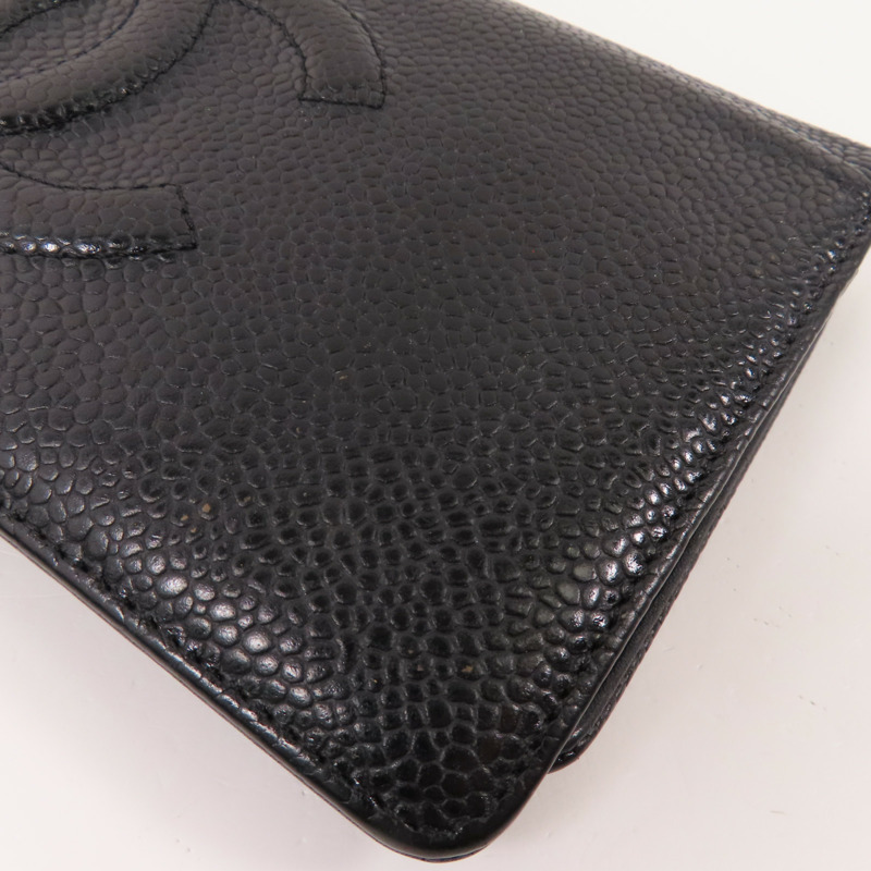 CHANEL 牛皮皮革Long Wallet銀扣長錢包-7