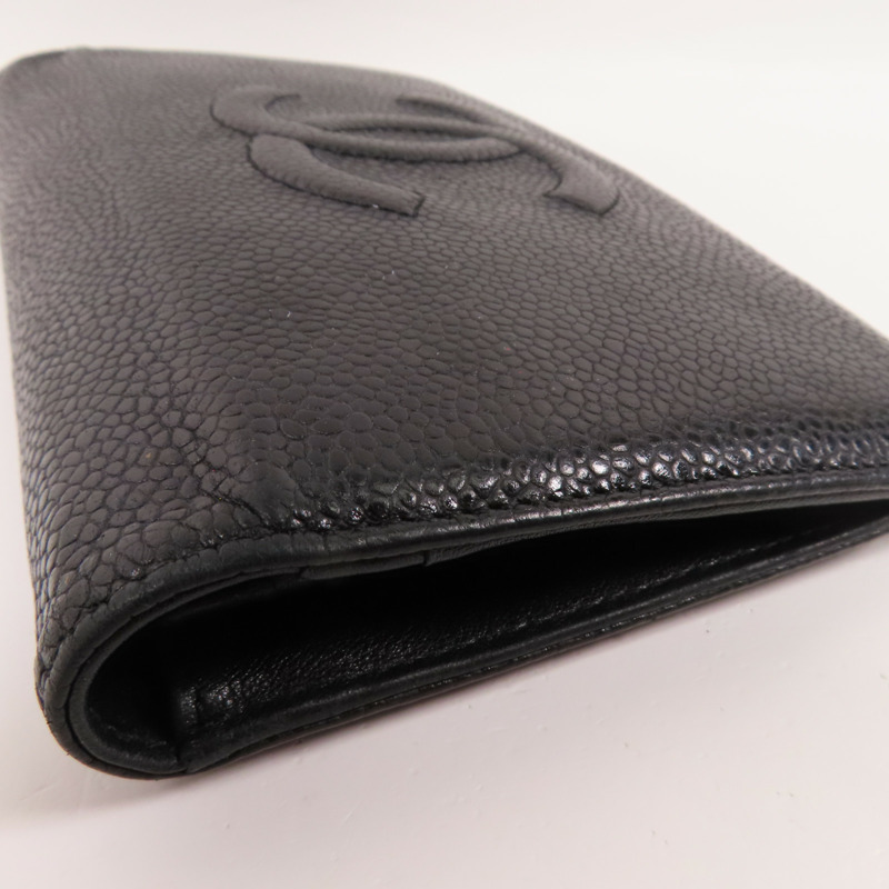 CHANEL 牛皮皮革Long Wallet銀扣長錢包-16