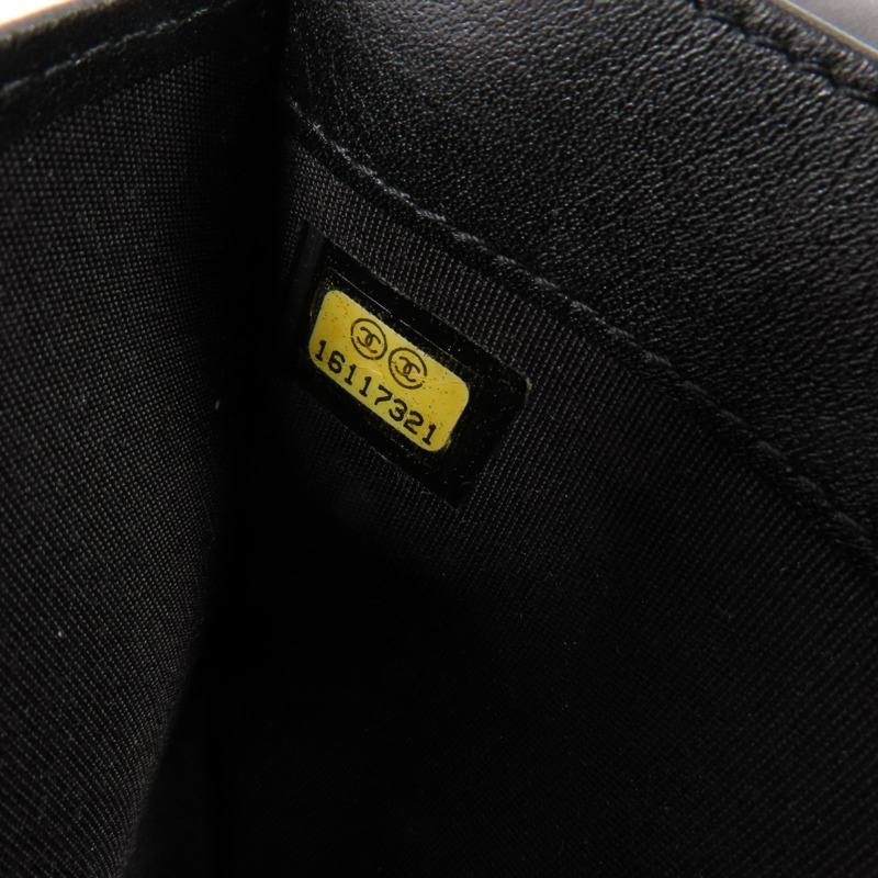 CHANEL 牛皮皮革Long Wallet銀扣長錢包-17