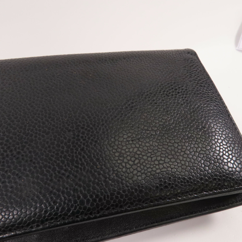 CHANEL 牛皮皮革Long Wallet銀扣長錢包-21