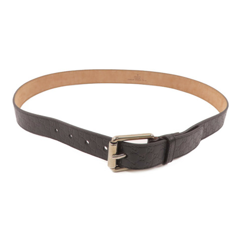 GUCCI 牛皮皮革Belt銀扣皮帶