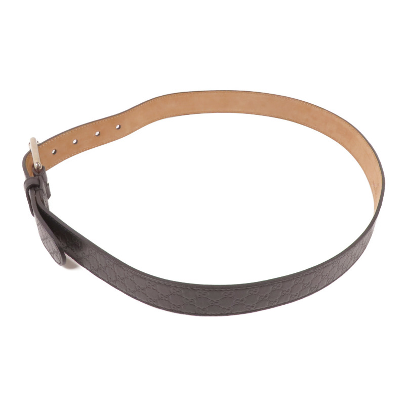 GUCCI 牛皮皮革Belt銀扣皮帶-2