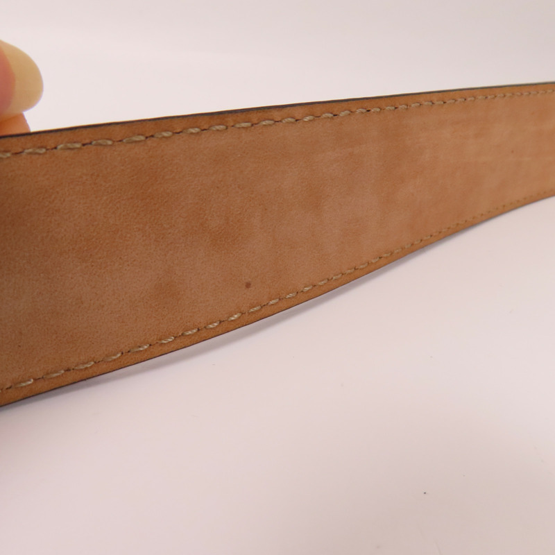 GUCCI 牛皮皮革Belt銀扣皮帶-6