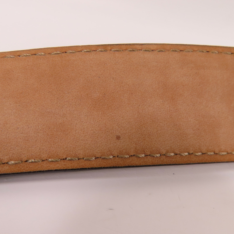 GUCCI 牛皮皮革Belt銀扣皮帶-7