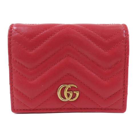 GUCCI 牛皮皮革GG Marmont Wallet金扣短錢包