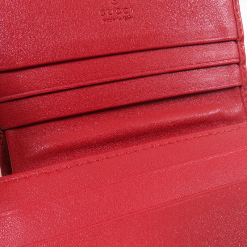 GUCCI 牛皮皮革GG Marmont Wallet金扣短錢包-11