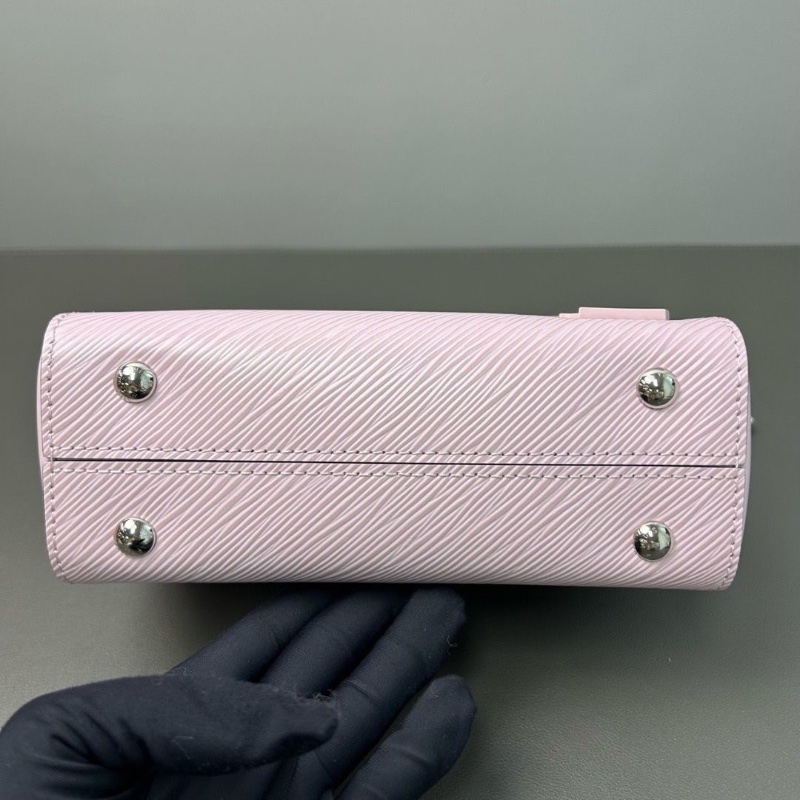 LV芯片款 克魯尼水波紋粉色 20*8.5*15.5cm 98新配件盒子塵袋肩帶購證-4