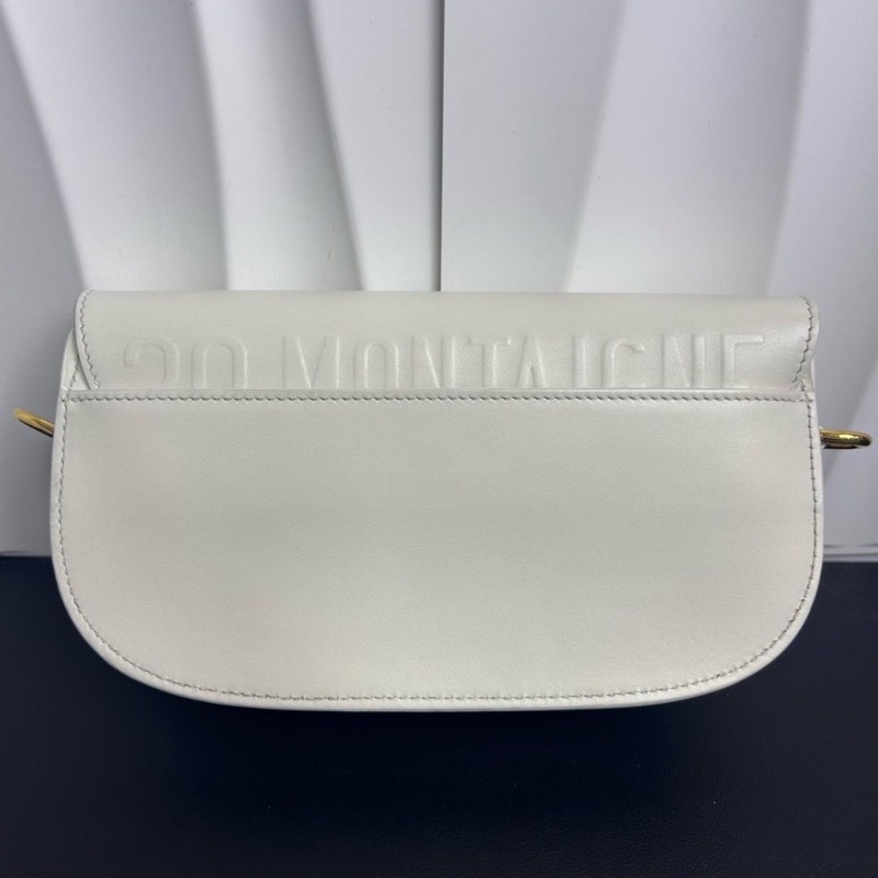 Dior Bobby橫版奶白色牛皮金扣21*5*8cm 98新配件盒子肩帶保卡塵袋-2