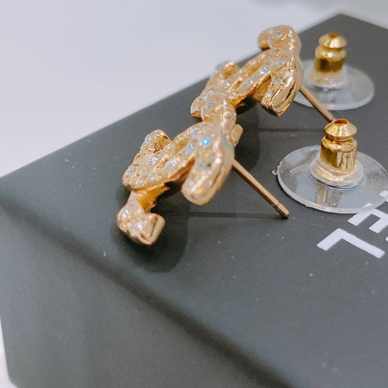 TW4728 Chanel 香奈兒CC字耳環 Crystal CC Logo Earrings-4