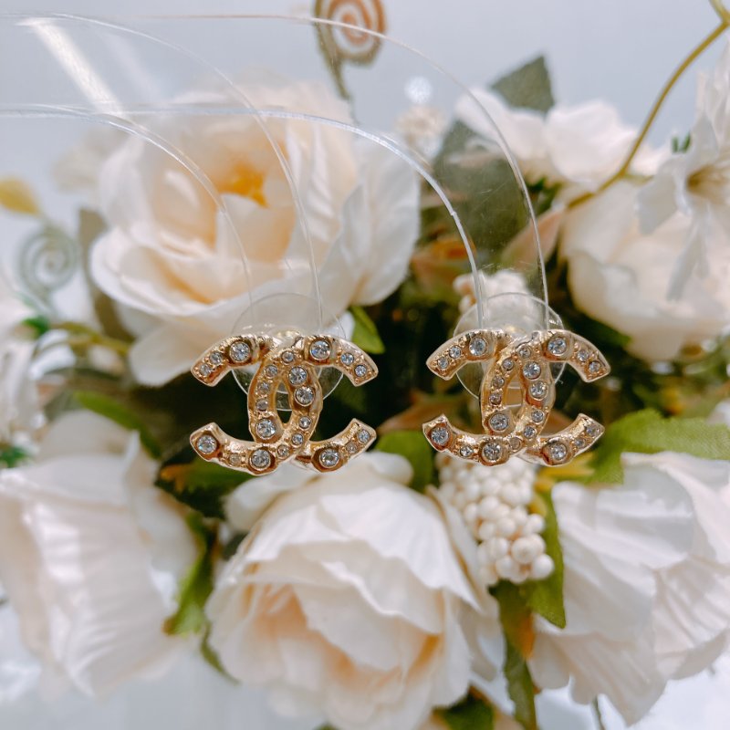 TW4728 Chanel 香奈兒CC字耳環 Crystal CC Logo Earrings-8