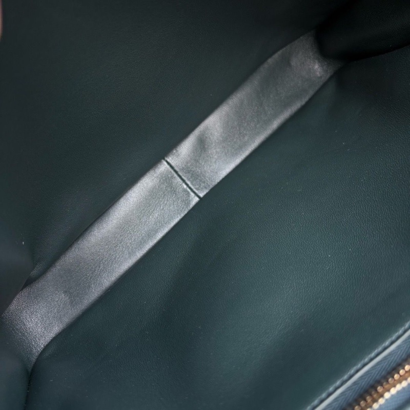 Celine 凱旋門Teenbox豆腐包大號 墨綠色金扣24*20*5.5 99新配件塵袋-1