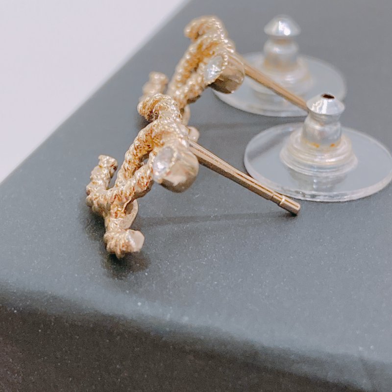 TW4729	Chanel 香奈兒CC一粒水晶耳環 One Crystal CC Logo Earrings-5