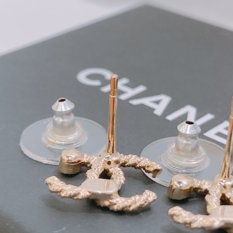 TW4729	Chanel 香奈兒CC一粒水晶耳環 One Crystal CC Logo Earrings-7