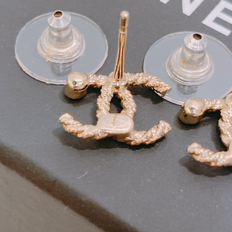 TW4729	Chanel 香奈兒CC一粒水晶耳環 One Crystal CC Logo Earrings-9