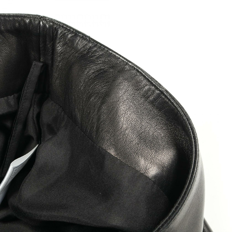 香奈兒 COCO 標誌羊皮半身裙，黑色，二手女款-6