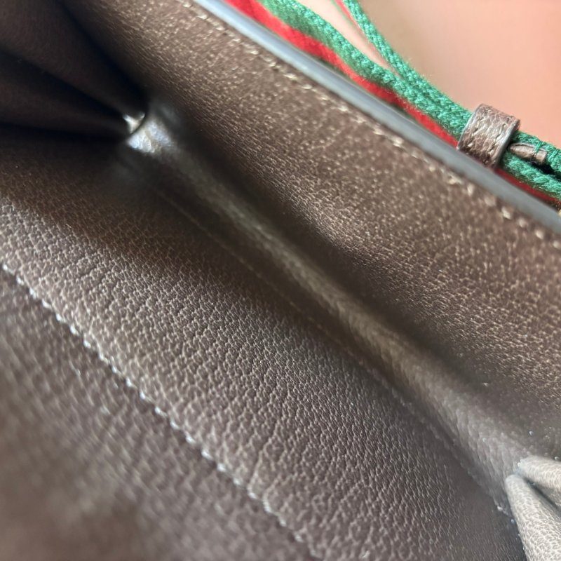 ::GUCCI:: 746308 Ophidia GG Supreme 烏木色綠紅織帶翻蓋相機包 斜背包-22