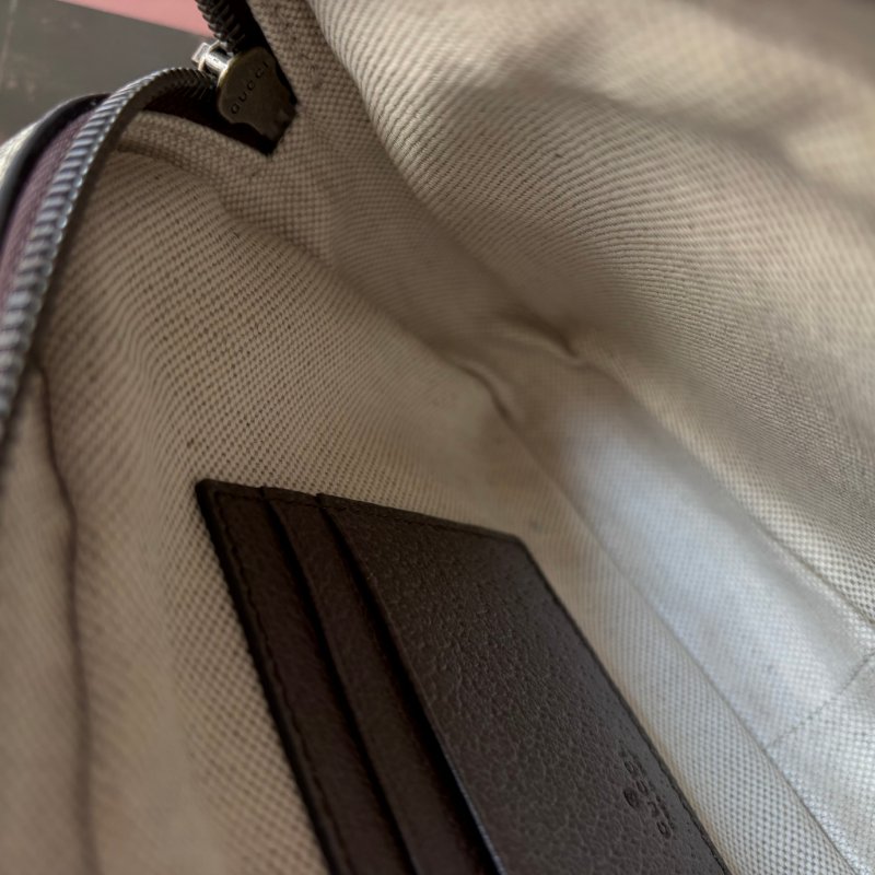 ::GUCCI:: 746308 Ophidia GG Supreme 烏木色綠紅織帶翻蓋相機包 斜背包-24